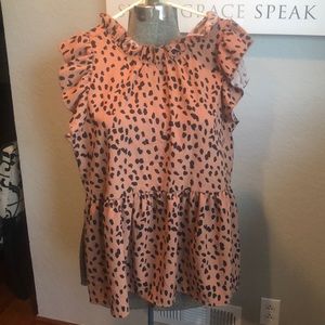 Cheetah print blouse